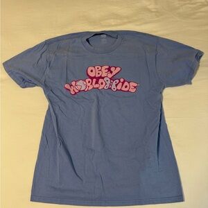 Obey Light Blue Crewneck Tee